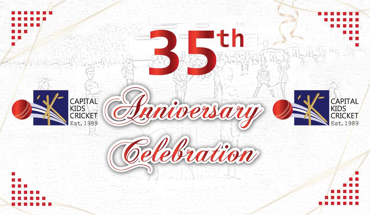 Capital Kids Cricket (@capitalkidscric) on Twitter photo It’s our 35th Anniversary!🎉Today we marks 35 years of CKC & We couldn't have made it this far without the incredible support of entire community. A heartfelt thank you to our trustees, promoters, funders, volunteers, dedicated coaches
<a href="/nassercricket/">Nasser Hussain</a> <a href="/kklive/">Kalyan Kumar (KK)</a> <a href="/abs_hai/">Abdul Hai OBE</a> It’s our 35th Anniversary!🎉Today we marks 35 years of CKC & We couldn't have made it this far without the incredible support of entire community. A heartfelt thank you to our trustees, promoters, funders, volunteers, dedicated coaches
<a href="/nassercricket/">Nasser Hussain</a> <a href="/kklive/">Kalyan Kumar (KK)</a> <a href="/abs_hai/">Abdul Hai OBE</a>