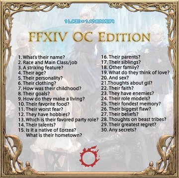 nyx_astera's tweet photo. I keep failing this damn thing. So if you wanna know a certain number, let me know. #ffxiv #wolquestions https://t.co/zcq5N3YZsx