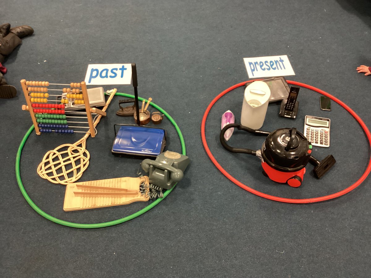 StBellarmine's tweet photo. Reception are learning the terms past and present and are beginning to know about time passing. We know the past has already happened and the present is happening right now. We then sorted lots of objects into past and present sets. #eyfs #passingoftime https://t.co/o1deJ0SqE9