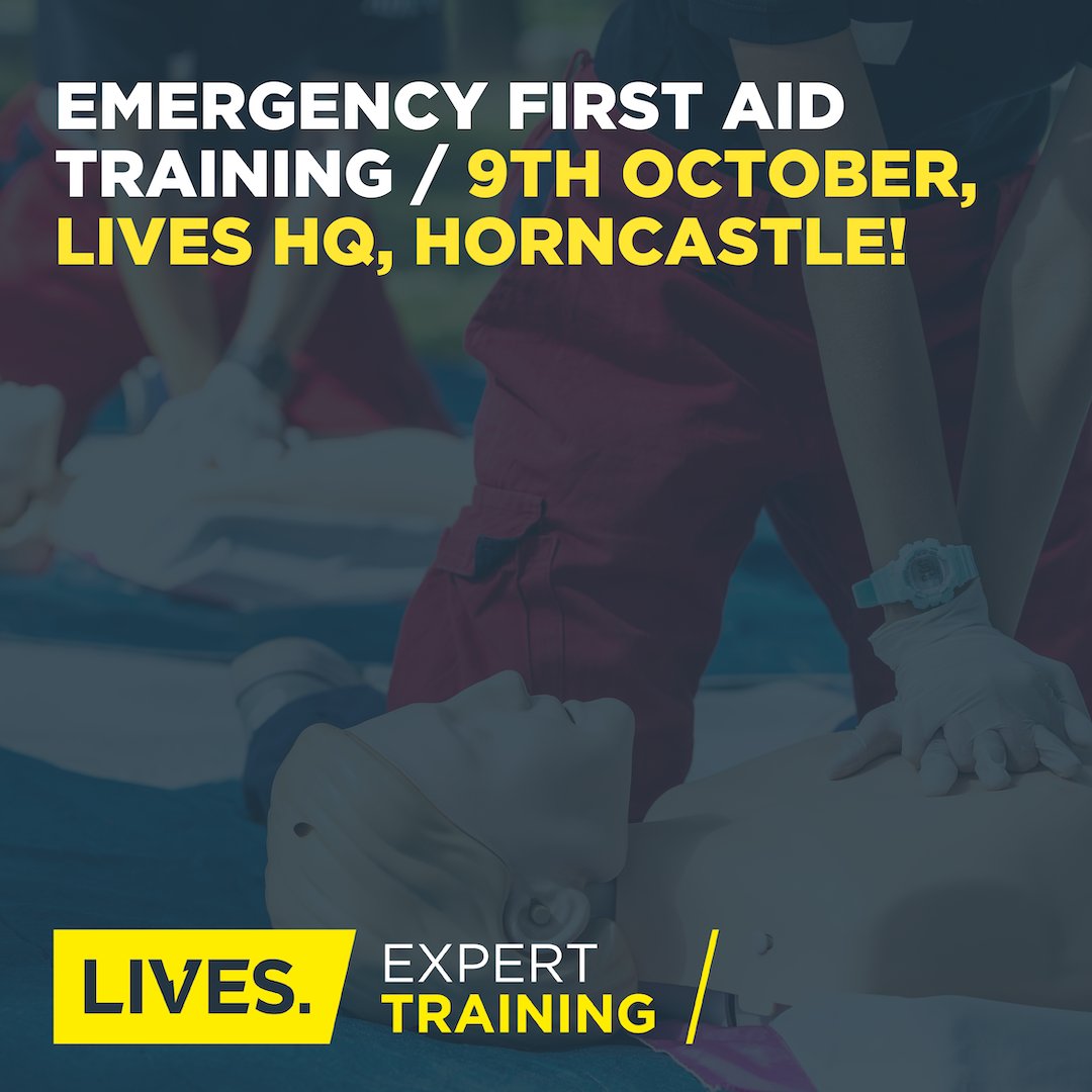Join LIVES for the QA Level 3 Emergency First Aid at Work course and learn life-saving skills from experts!
  
📅 9th Oct, Horncastle

Book now: ow.ly/lbLS50TvT65  

#FirstAidTraining #WorkplaceSafety #Horncastle