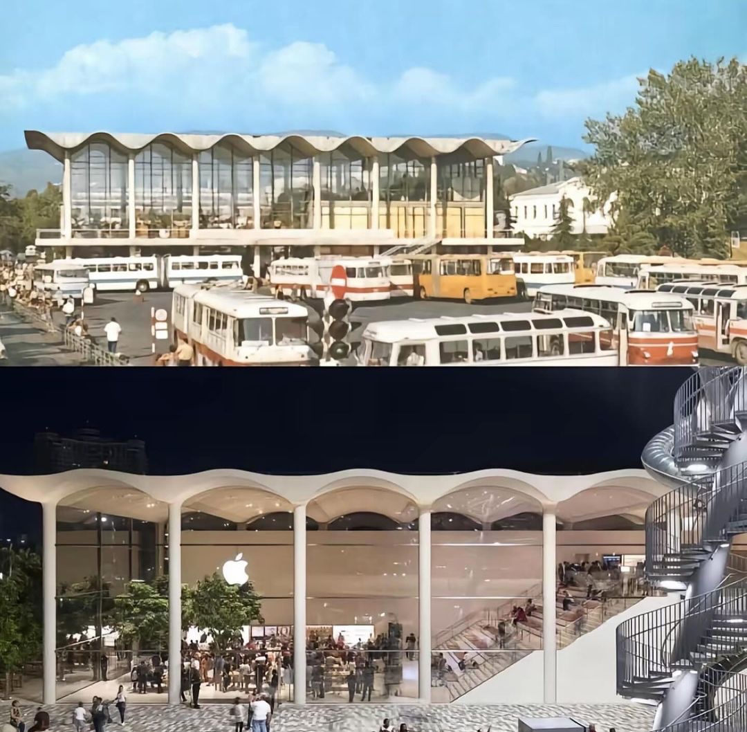 Anyone ever notice Apple's stores and their headquarters resemble 1960s Soviet Union architecture?