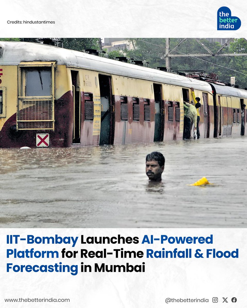 The Better India (@thebetterindia) on Twitter photo Navigating Mumbai’s unpredictable monsoon just got easier!
#IITBombay #MumbaiMonsoon #FloodForecast #TechForGood #RainfallUpdates #WeatherInnovation #MumbaiRains #SmartCity #ClimateScience Navigating Mumbai’s unpredictable monsoon just got easier!
#IITBombay #MumbaiMonsoon #FloodForecast #TechForGood #RainfallUpdates #WeatherInnovation #MumbaiRains #SmartCity #ClimateScience