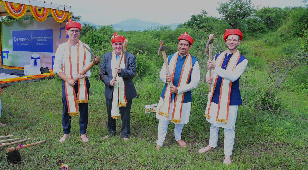 Groundbreaking ceremony in India: Feintool celebrates construction start in Pune 👉 Press release: feintool.com/insights/groun…