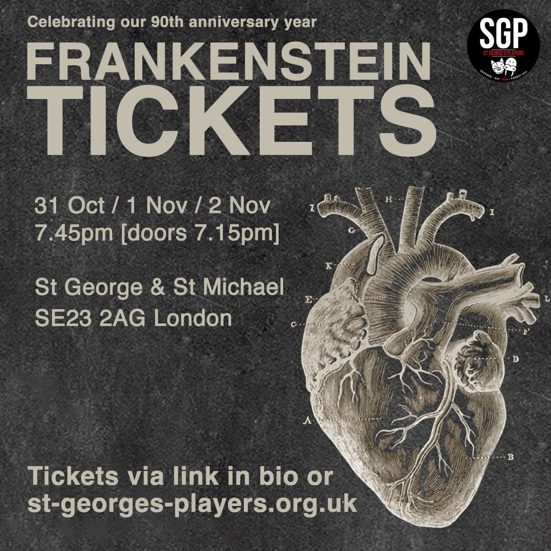 Stephen Gaskell (@gaskellsteve) on Twitter photo One month to go before <a href="/StGsPlayers/">St George's Players</a> perform #Frankenstein Opening on #Halloween Get your TICKETS at st-georges-players.org.uk/tickets-on-sal… <a href="/DramaGroups/">Drama Groups</a> <a href="/se23ldn/">@Se23ldn💙</a> <a href="/amdramcommunity/">Amdram Community</a> <a href="/CatfordMews/">Catford Mews</a> <a href="/GoldenLion_SE26/">The Golden Lion Sydenham</a> <a href="/BrocJackTheatre/">Jack Studio Theatre</a> One month to go before <a href="/StGsPlayers/">St George's Players</a> perform #Frankenstein Opening on #Halloween Get your TICKETS at st-georges-players.org.uk/tickets-on-sal… <a href="/DramaGroups/">Drama Groups</a> <a href="/se23ldn/">@Se23ldn💙</a> <a href="/amdramcommunity/">Amdram Community</a> <a href="/CatfordMews/">Catford Mews</a> <a href="/GoldenLion_SE26/">The Golden Lion Sydenham</a> <a href="/BrocJackTheatre/">Jack Studio Theatre</a>