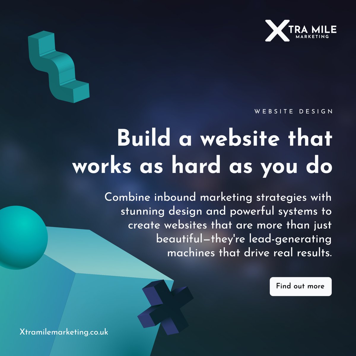 Is your #Website pulling its weight?

At Xtra Mile Marketing, we build beautiful websites that generate leads and drive growth by combining #Inbound marketing strategies with powerful design.

👉 Let's make your website a tool, not a toy! 💻  loom.ly/Rbm9Tsc