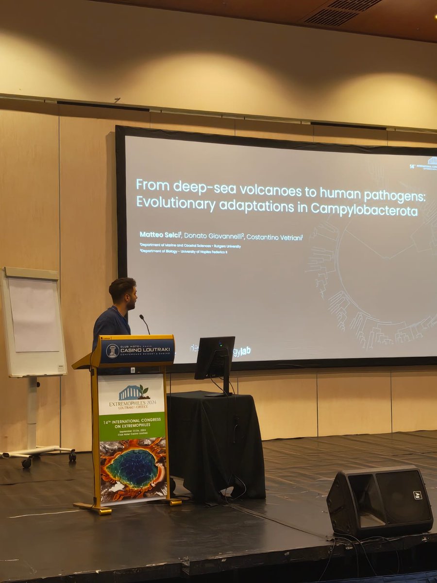 Matteo Selci, PhD (@matteo_selci) on Twitter photo Flash talk presentation at the conference #Extremophiles24 in Greece. It was amazing spending time with scientists from so many countries. Thanks also to <a href="/MarcoMoracci/">marco_moracci</a> and all the organizers for the splendid conference.
#deepseamicrobiologylab
@CVetriani <a href="/d_giovannelli/">Donato Giovannelli</a> Flash talk presentation at the conference #Extremophiles24 in Greece. It was amazing spending time with scientists from so many countries. Thanks also to <a href="/MarcoMoracci/">marco_moracci</a> and all the organizers for the splendid conference.
#deepseamicrobiologylab
@CVetriani <a href="/d_giovannelli/">Donato Giovannelli</a>