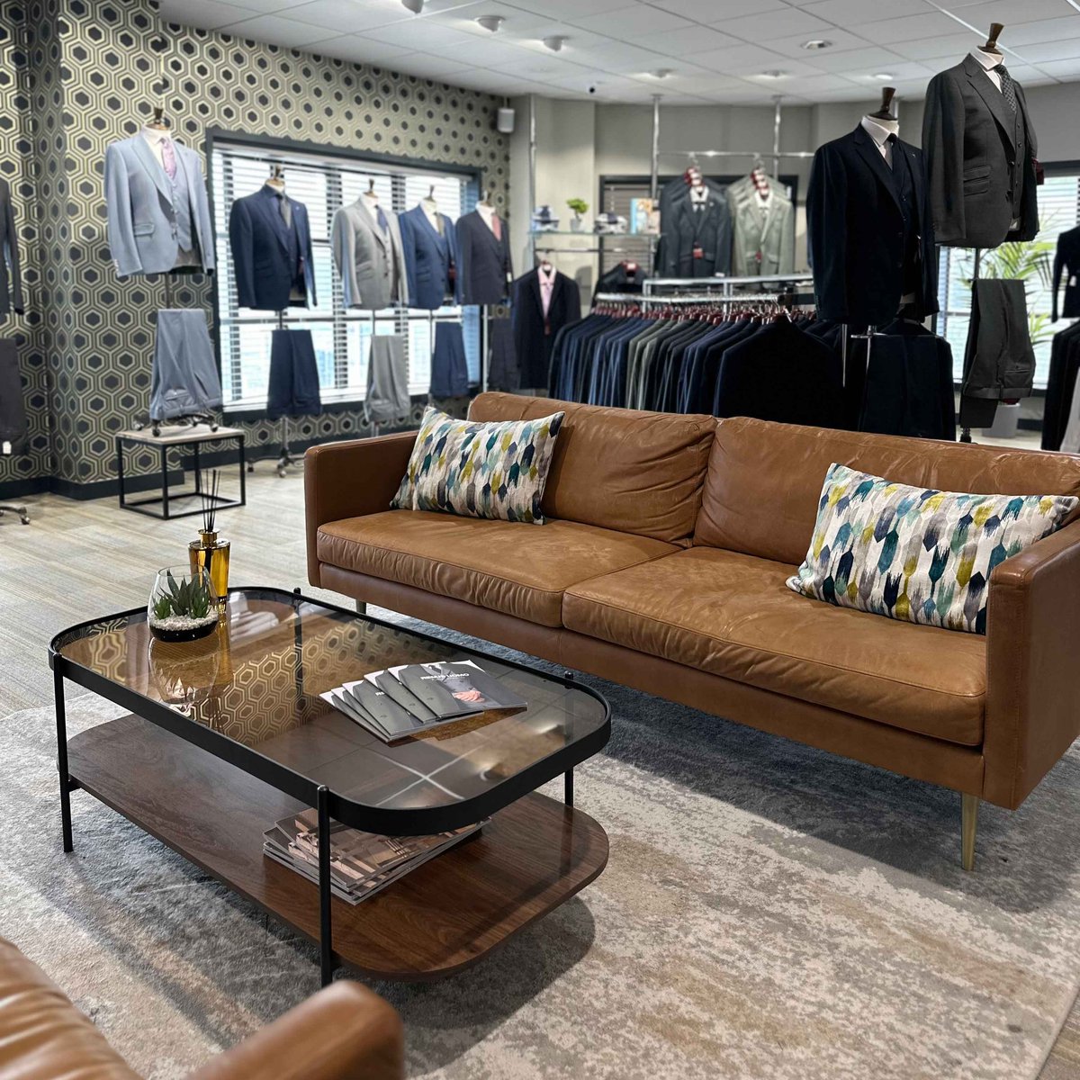 A refresh on the first floor 
What do you think of our new coffee table from Smyth Patterson Ltd the perfect place to set your coffee while you browse our Autumn Winter suit collection 
#McCallsofLisburn