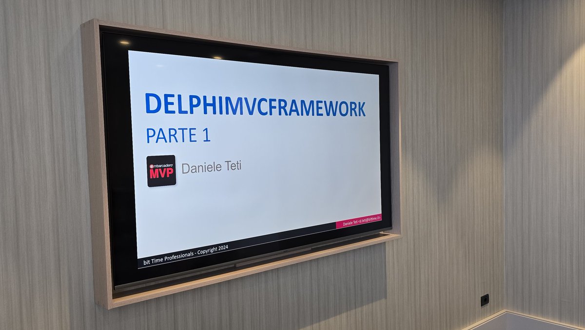 danieleteti's tweet image. Ready to start, in Valencia
#dmvcframework @delphistudio_es @bittimepro @bittimesoftware