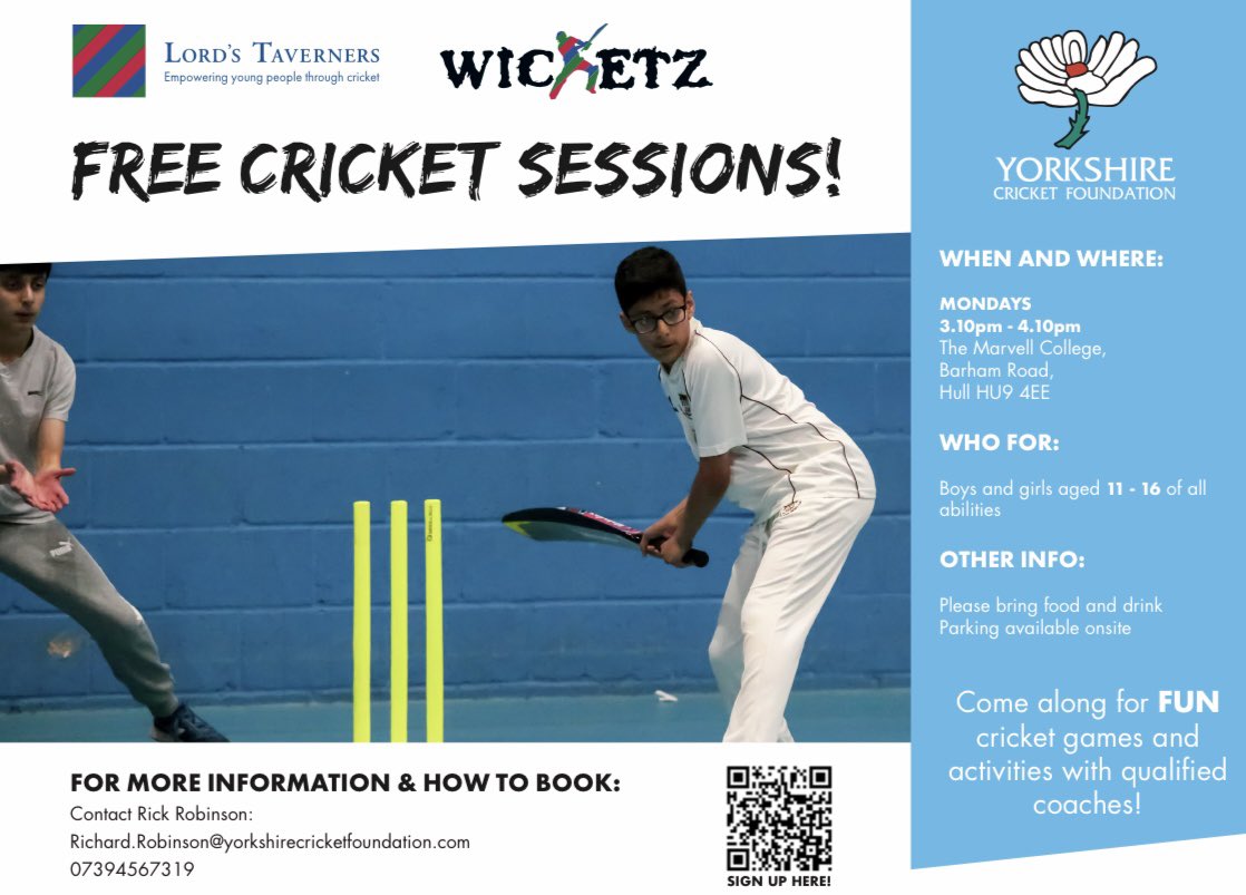 🏏FREE cricket sessions for TMC pupils - speak to Mr Welch in the PE office for more information🏏