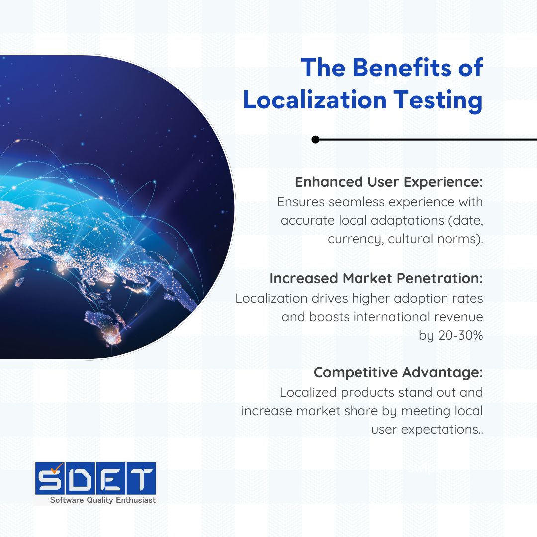 SDET_TECH's tweet image. In today&apos;s interconnected world, businesses strive to expand their reach globally while resonating with #local audiences. Learn how thorough #localizationtesting can make all the difference in your #global strategy. Read here: shorturl.at/zHuM2
#MarketPenetration #Software