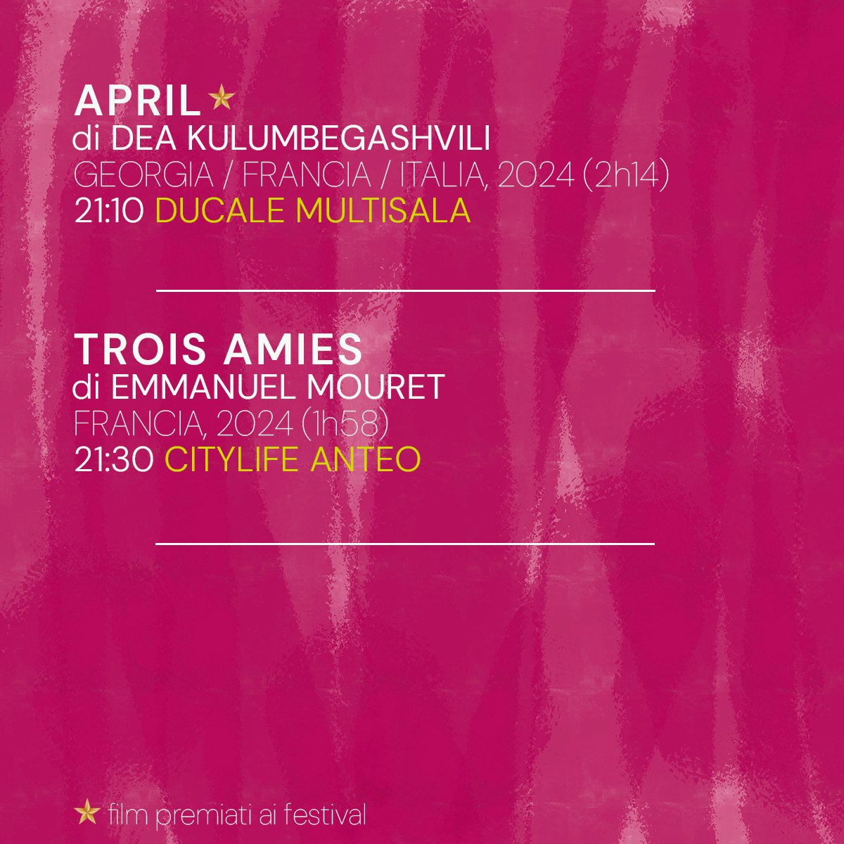 🗓️ Giorno 8: scorri per scoprire i titoli di giovedì 26 settembre ➡️➡️