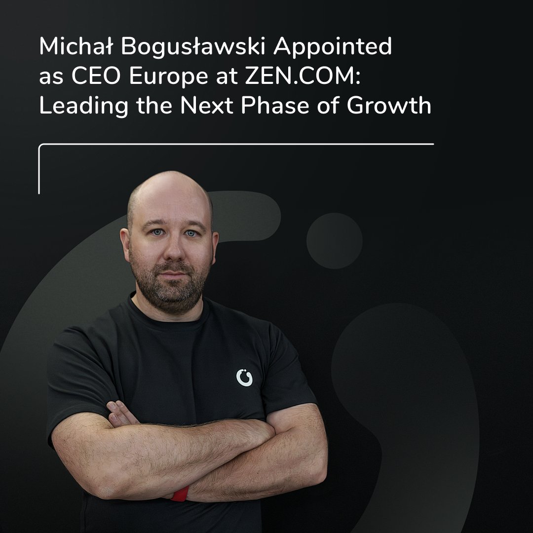 ZEN.COM Appoints Michał Boguslawski as CEO Europe to Drive Global Payment Innovation and Lead Growth. With recent milestones, including licenses in the UK and Singapore, our global team is poised to deliver innovative payment solutions worldwide #fintech <a href="/zen_com/">ZEN.COM</a>