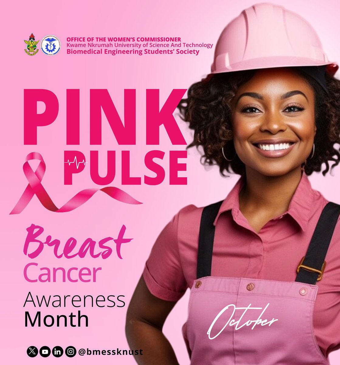 bmessknust's tweet photo. We're oncologists to the breast! Let's fight with steeze...Anticipate🔥

#breastcancerawareness #Octoberiscoming #helpfight #oncology #mammo #bmessknust @thegesaknust @VOICE_of_KNUST @AcesKnust @telecom_knust @bme_uoft @GSBE_UGlocal https://t.co/0lv9B2xY6C