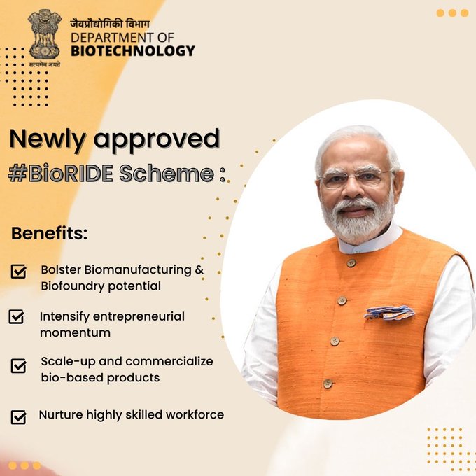 Biotechnology on the Rise! Here's our new scheme BioRIDE to promote #bioentrepreneurship, advance #innovation, facilitate #industryacademia collaboration, bolster #biomanufacturing, support #researchers, nurture #skilledworkforce
