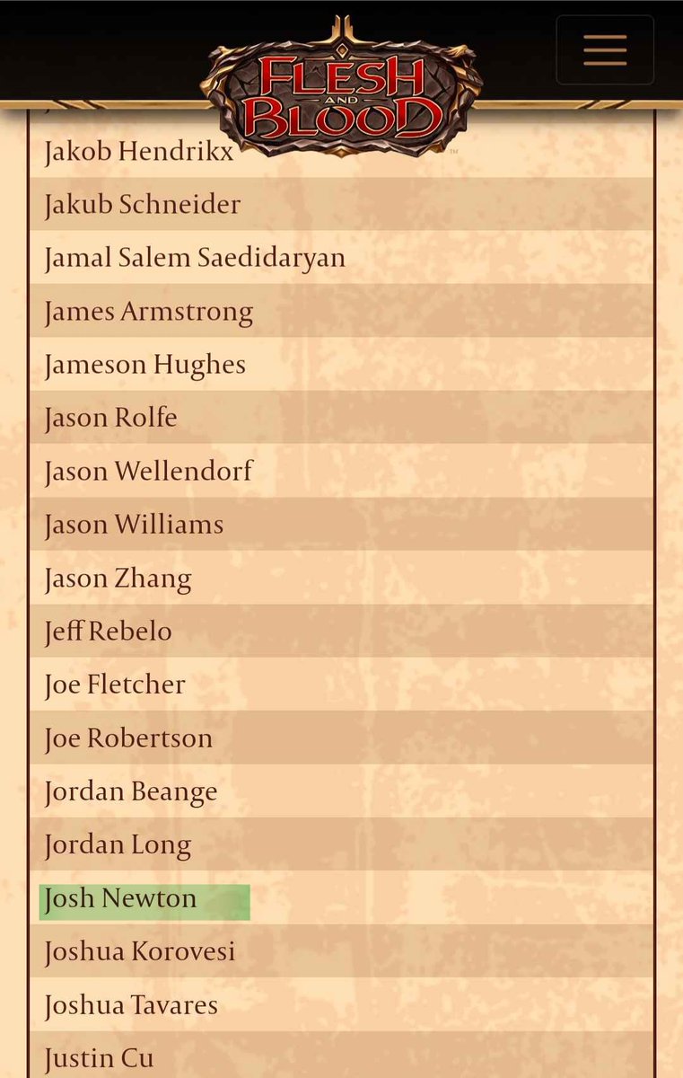 Made it onto my first <a href="/fabtcg/">Flesh and Blood</a> Roll of Honor 😁 Thanks Dash for making the dream come true! 

#fabtcg #FleshAndBlood 
#thursdaymorning