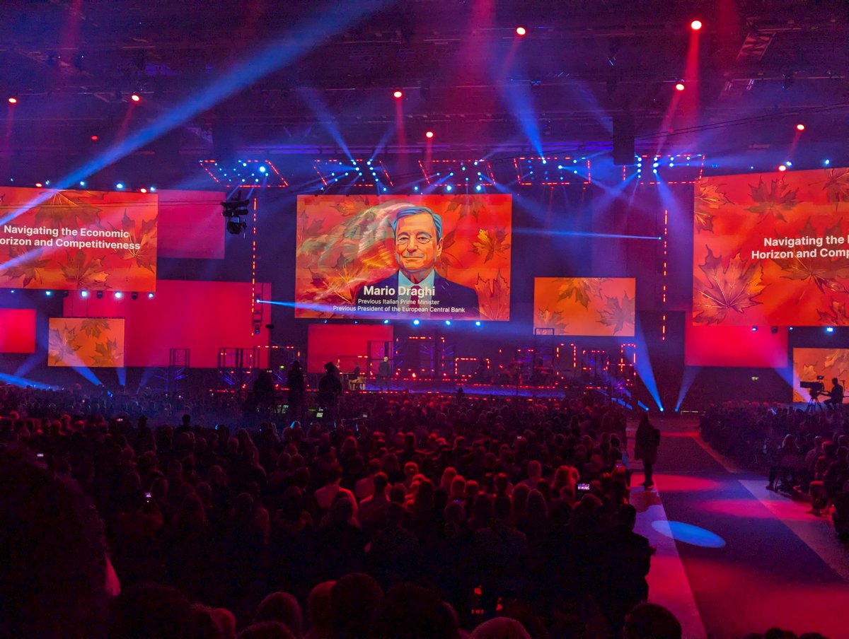 Tens of thousands of people listening to Björn Wahlroos interviewing Mario Draghi at the Nordic Business Forum.