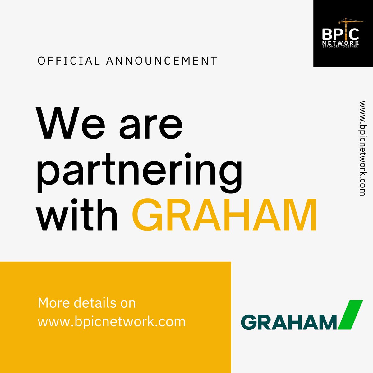 BPIC Network (@bpicnetwork) on Twitter photo We’re excited to announce a new partnership between BPIC Network and <a href="/GRAHAMGroupUK/">GRAHAM Group</a>!
Together, we aim to drive positive change and raise the bar for diversity, inclusion, and innovation in the built environment.
#bpicnetwork #strongertogether We’re excited to announce a new partnership between BPIC Network and <a href="/GRAHAMGroupUK/">GRAHAM Group</a>!
Together, we aim to drive positive change and raise the bar for diversity, inclusion, and innovation in the built environment.
#bpicnetwork #strongertogether