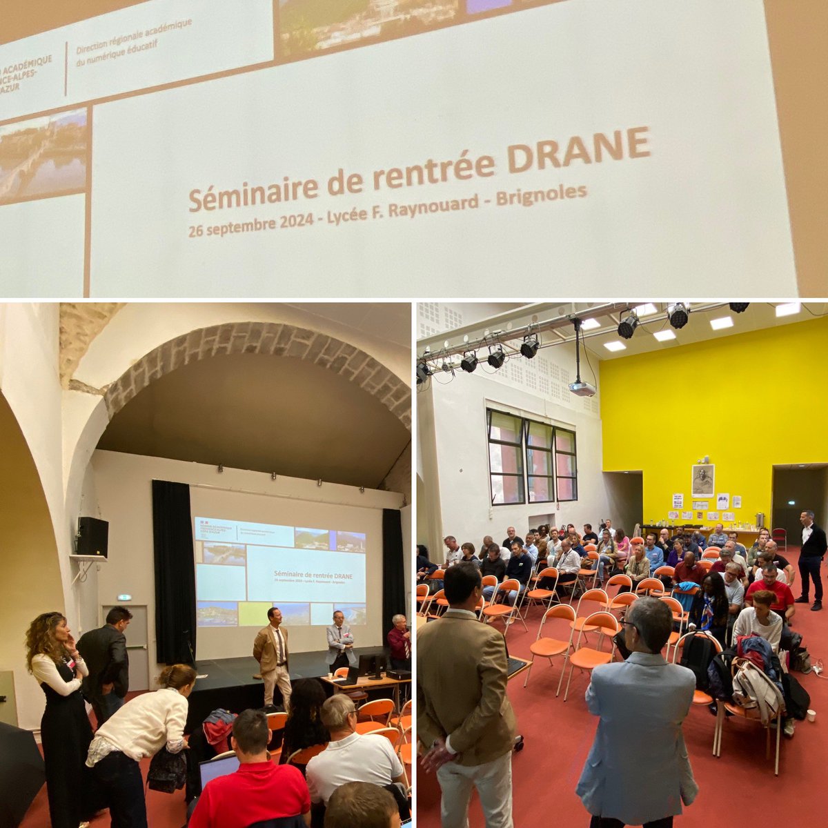 DranePaca's tweet photo. 📣Séminaire de rentrée @DranePaca entre les chargés de missions d’@AcademieNice et d’@AcAixMarseille 📣 

🎯de la journée : 
🟨 développer la dynamique régionale🚀

🟥 partager une culture commune 🤝

🟩 échanger et construire ensemble 

@MarcNeiss @IsabelleRoos13 https://t.co/Q3FFvCUbW5