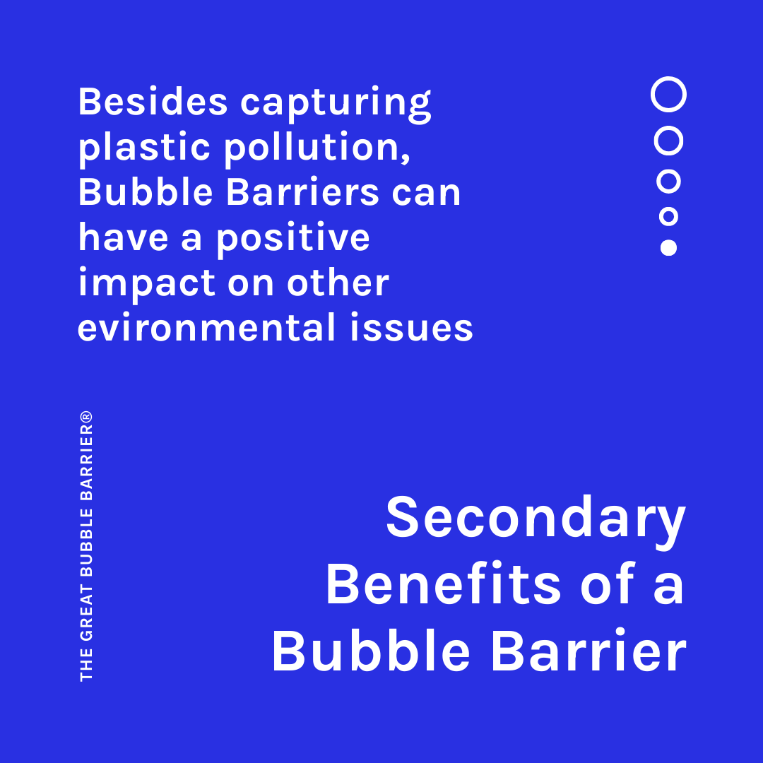 Bubble_Barrier's tweet photo. As part of our latest #ImpactReport, our team of researchers looked into the secondary benefits of a #BubbleBarrier, such as:
๐ซง Increasing oxygenation
๐ Preventing saltwater intrusion
๐ข Increasing awareness
Read more about it in our Impact Report:
https://t.co/Z3Y0LMgYmh https://t.co/GCOepO7QTy