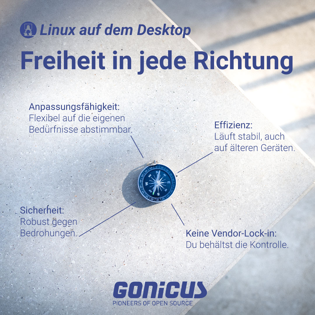 #Linux auf dem Desktop ist dank #OpenSource zukunftsweisend. Unternehmen gestalten ihre IT flexibel und unabhängig – für sichere, effiziente Arbeitsplätze. Mehr: gonicus.de/produkte/linux…
#LinuxDesktop  #ITZukunft #Flexibilität #Effizienz