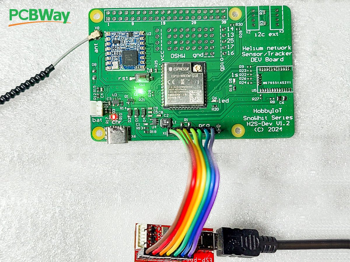 PCBWayOfficial's tweet photo. Helium #IoT Network Sensor Development board | H2S-Dev V1.2 @HobbyIoT 
It is a ready-to-use, Open source hardware, #Arduino compatible, LoRaWAN Helium #network sensor development board. It is capable of implementing a number of sensor and positioning applications.

-More info: https://t.co/kRAZijGUj4