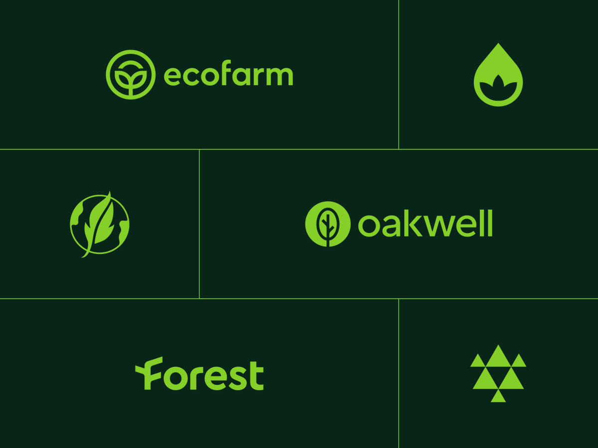 iamDalius's tweet photo. Some green logos I've done in the last few years. https://t.co/gcSOuy8p65