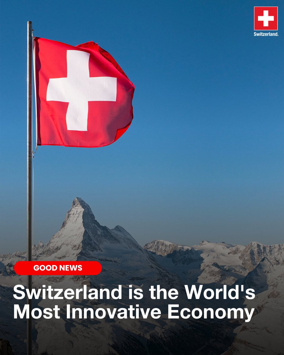 For the 14th year in a row, #Switzerland is the world's most innovative economy! 🥇 🇨🇭 

Featuring 133 economies, the Global #Innovation Index by <a href="/WIPO/">World Intellectual Property Organization (WIPO)</a> consists of roughly 80 indicators aiming to capture the multidimensional facets of innovation 👇 
bit.ly/4dktIZg
