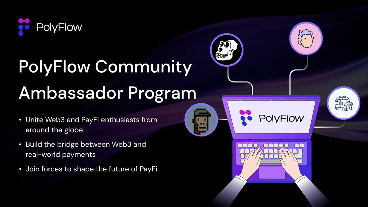 Polyflow_PayFi's tweet image. Calling all Warriors - Come and Join the PolyFlow Community Ambassador Program!
We are looking for passionate and talented #Web3 and #PayFi enthusiasts to join the #PolyFlow Community Ambassador Team and help us expand PolyFlow's global influence.
As an ambassador, you will…