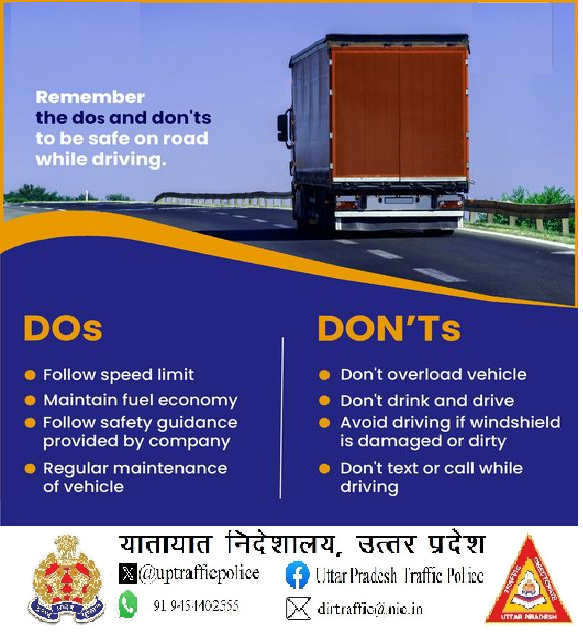 uptrafficpolice's tweet photo. Follow #traffic_rules, 
stay alert, stay safe. https://t.co/SxqDjk9iph