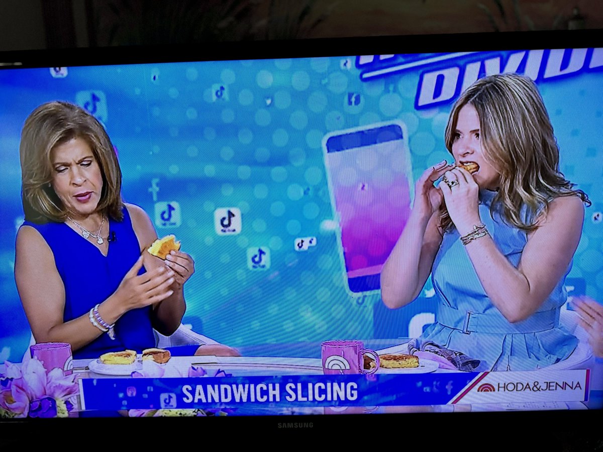 ryancduff's tweet photo. I will always remember when Hoda tried the #duffcut sandwich on her show 🫶🏻 https://t.co/sPmZdhwY9F