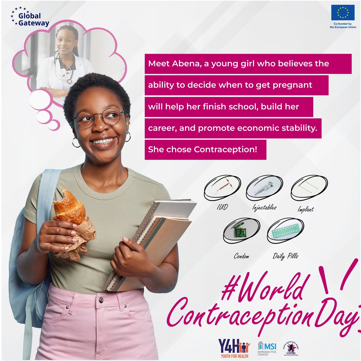 MSIGYouth's tweet photo. Today we join the world to celebrate World Contraception Day and the vital role that contraceptives play in empowering young people to make informed and healthy
CHOICES about their reproductive health.
#WCD
 #ChoiceWeek 
#Y4H 
#Youth4Health
#SRHR https://t.co/ns2diElNhA