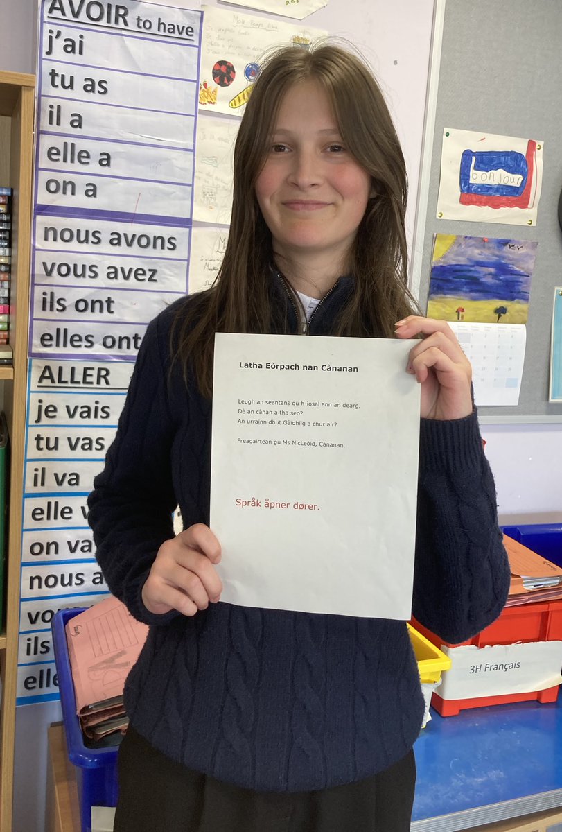 SGGArdsgoil's tweet photo. Seo feadhainn de na sgoilearan a bhuannaich an fharpais chànanan againn an-diugh airson Latha Eòrpach nan Cànanan
@EuroLanguageDay https://t.co/vaLlRBHYLl