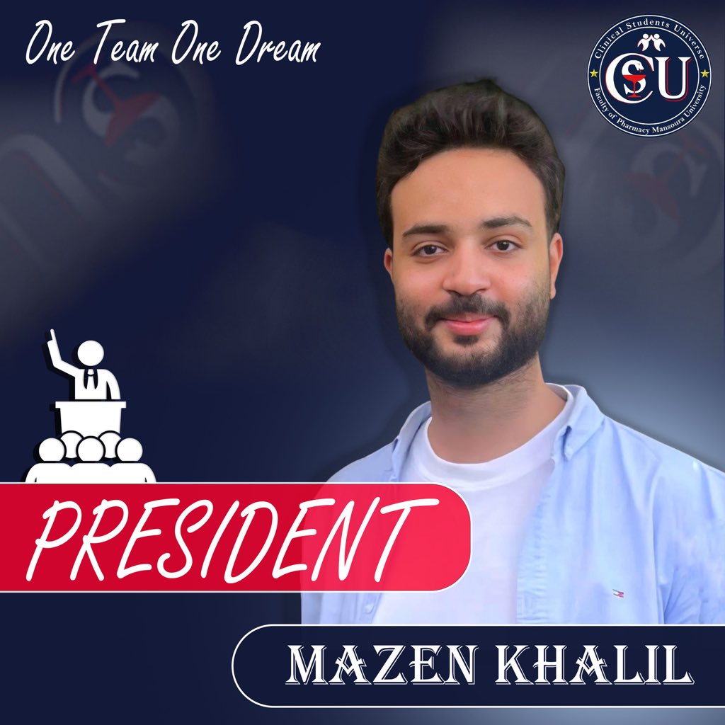 CSU_MU's tweet photo. "Leadership is the capacity to translate a vision into reality."
We are glad to announce selection of Mazen Khalil as our new Leader this year.❤️‍🔥
#CSU
#OneTeamOneDream https://t.co/n4rfeaxUE5