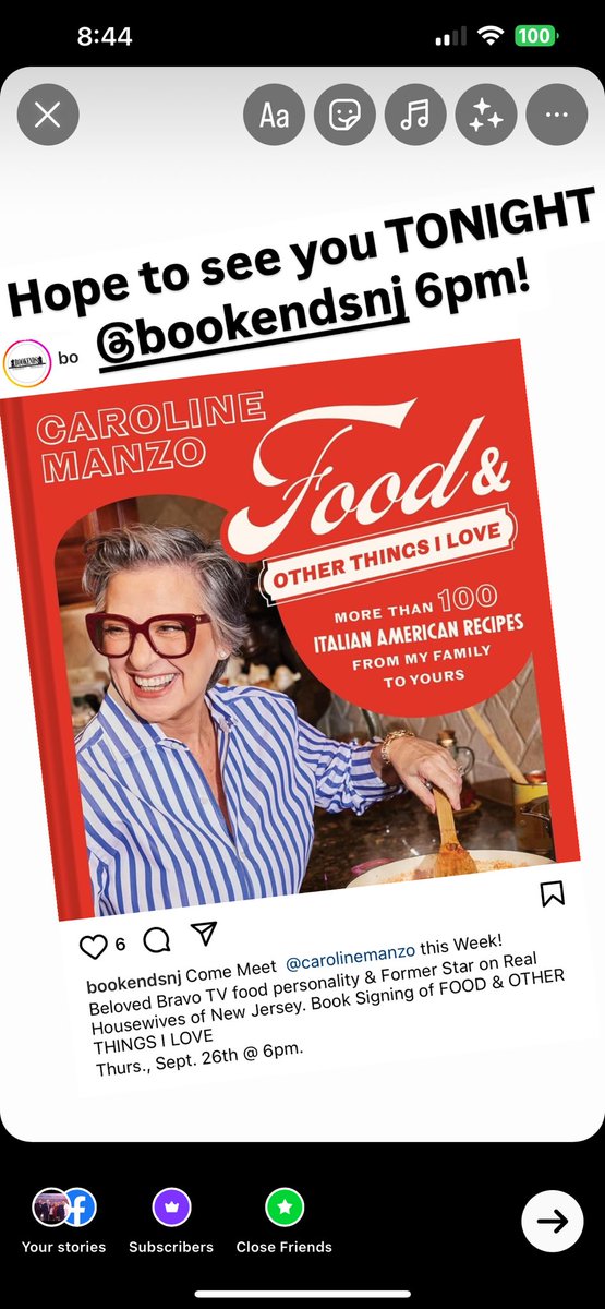 TONIGHT!  Bookends in Ridgewood, NJ