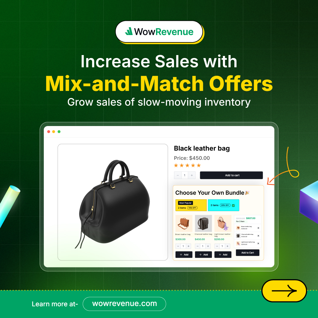 wpxpoofficial's tweet image. ⏹️Let customers combine products of their choice into a personalized bundle at discounted rates—improve the user experience while boosting your sales without issues.

You can learn more here 👇

wowrevenue.com/woocommerce-mi…

#MixAndMatchDeals #CustomDiscounts #MixMatch