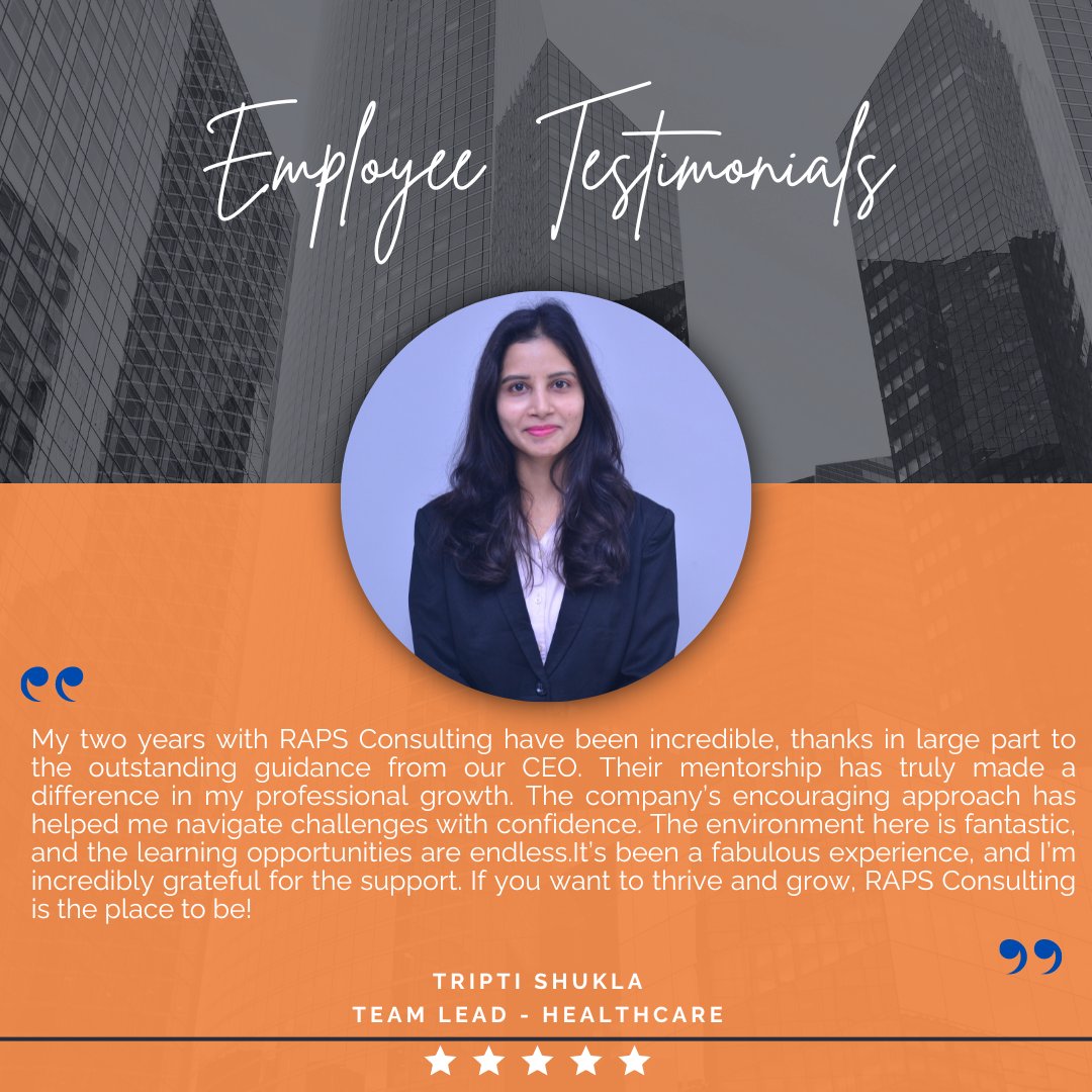 consulting_raps's tweet photo. Employee Spotlight: Tripti Shukla

Here's what Tripti Shukla says about their journey at @RAPSConsulting Inc.

#EmployeeSpotlight #teamappreciation #WorkCulture #RAPS #ITteam #dotnetdeveloper #softwaredevelopmentteam https://t.co/FnSgFjIfcz