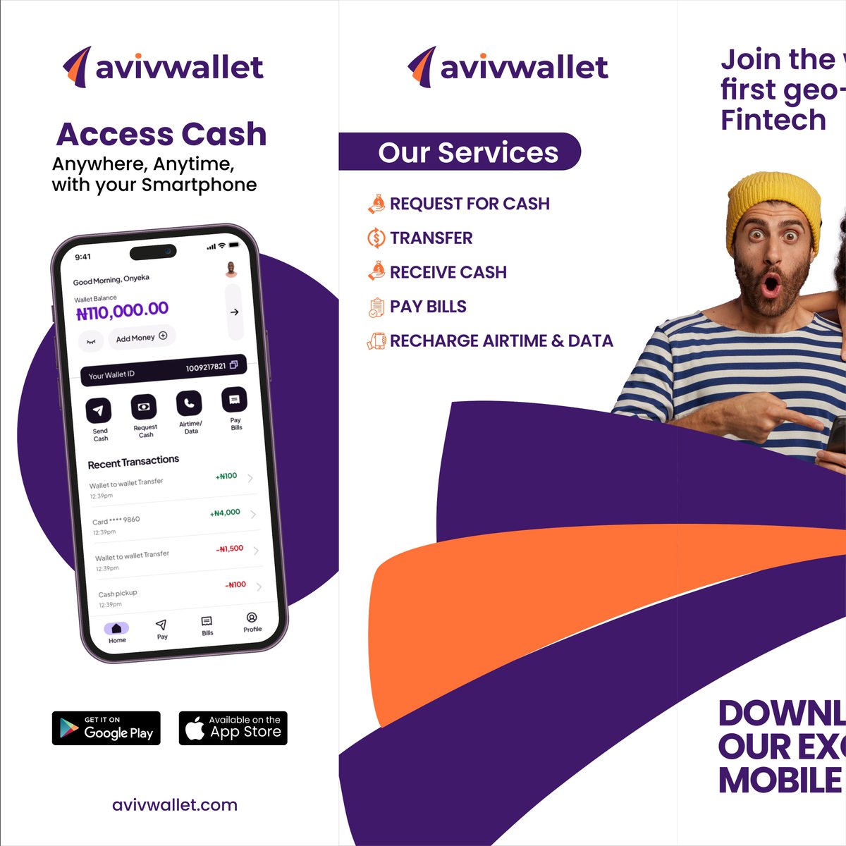 TimothyOlagoke's tweet photo. Excited to share the exhibition panel branding project for AvivWallet! 

We worked closely with their brand assets and guidelines to create a design that highlights their innovative financial app. https://t.co/qzGeIvwxrl