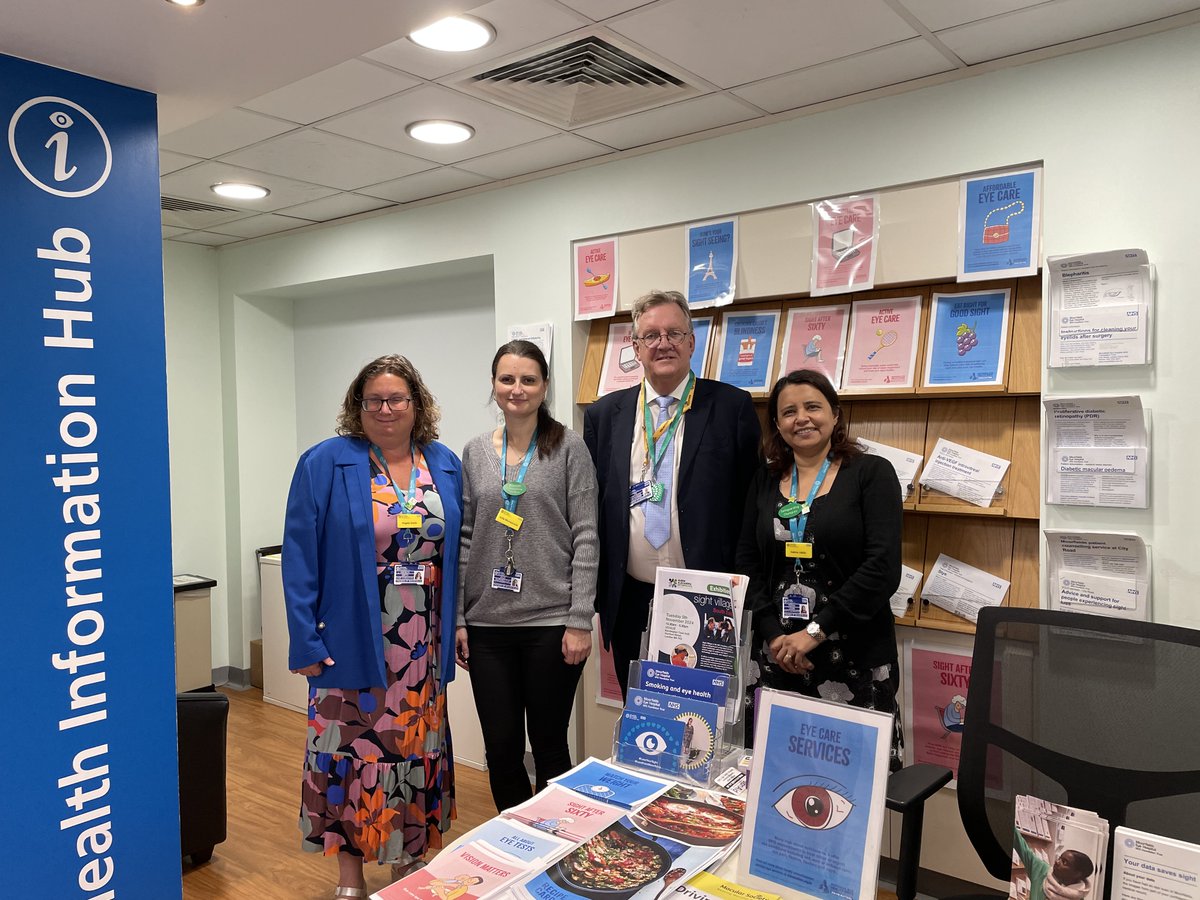 Friends of Moorfields (@moorfieldfriend) on Twitter photo Our Chair of Trustees <a href="/trhutchings59/">Tim Hutchings</a> and chief executive Angela Smith joined the Health Information Hub team to mark #NationalEyeHealthWeek.
The Hub is open daily, sharing eye health information and support. Learn more about the Hub's services here:
friendsofmoorfields.org.uk/supporting-pat… Our Chair of Trustees <a href="/trhutchings59/">Tim Hutchings</a> and chief executive Angela Smith joined the Health Information Hub team to mark #NationalEyeHealthWeek.
The Hub is open daily, sharing eye health information and support. Learn more about the Hub's services here:
friendsofmoorfields.org.uk/supporting-pat…