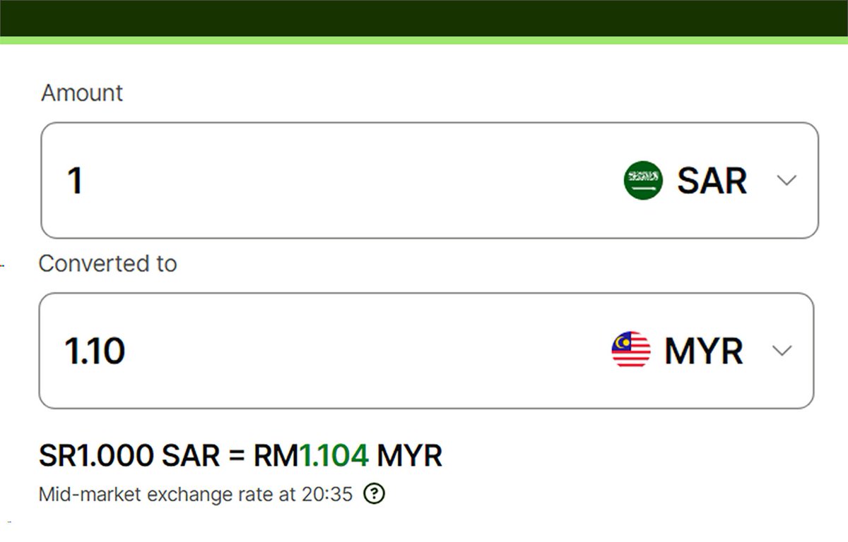 ohtweet's tweet photo. Ringgit semakin kukuh sehingga 1 riyal hampir sama dengan paras 1 ringgit. Nampak gaya sekarang adalah waktu yang terbaik juga untuk buat umrah 🕋 https://t.co/sOcRnMauWz