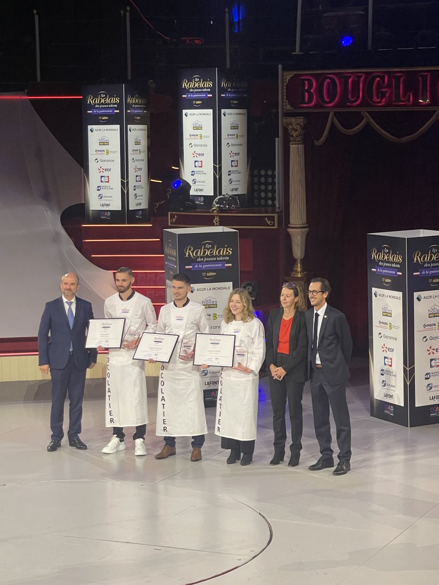 Afin de cultiver l’excellence de la #gastronomie française, 38 jeunes professionnels talentueux ont été récompensés et honorés lors de la 12e cérémonie des Rabelais des Jeunes Talents de la Gastronomie 👨‍🍳

Une nouvelle fois, nous sommes fiers d'avoir participé à ce bel