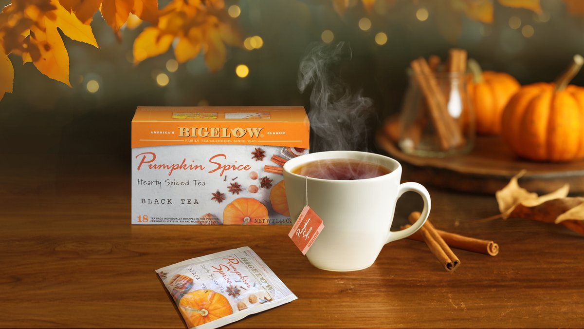 Ah, we love pumpkin season! Enter code FALL20 at checkout to save 20% on Bigelow Harvest Teas Collection. bit.ly/3XLaAPw #bigelowtea

20% code FALL20