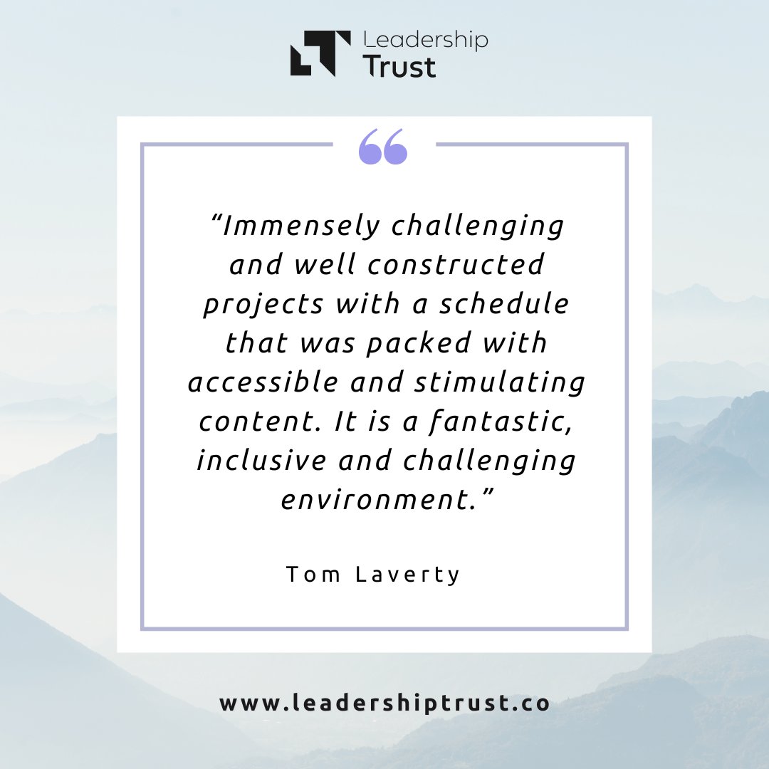 We are very grateful for this amazing feedback from Tom Laverty who attended the Leadership in Management residential course in June! 🙌

#LeadershipDevelopment #LeadershipTrust