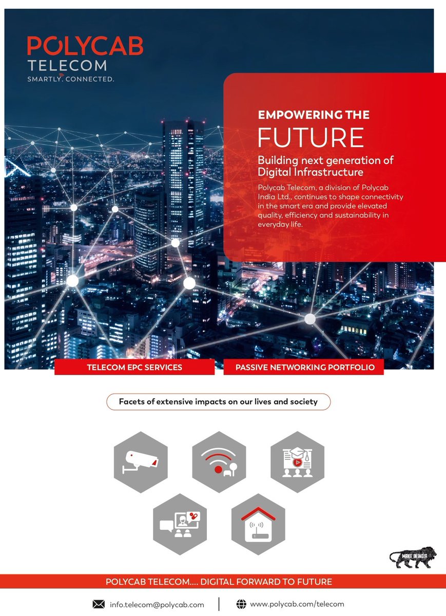 dterminalIN's tweet image. Empowering the future with cutting-edge digital infrastructure! Polycab Telecom, a division of Polycab India Ltd., is at the forefront of shaping next-gen connectivity, ensuring quality,

Discover more: polycab.com/telecom

 info.telecom@polycab.com

#PolycabTelecom