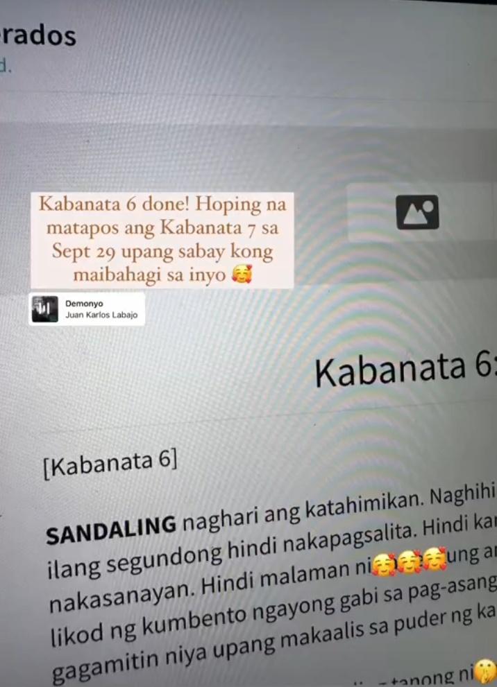sagefernando_'s tweet photo. i cannot hide my excitement for the upcoming kabanatas anymore. sana'y matapos rin ni inay na isulat ang kabanata 7 para dawalang kabanata ng segunda ang ating mababasa this coming september 29 🥺💛✨ 

#Segunda #SegundaWP #DAS2Segunda #BinibiningMia

pic is from inay's ig story https://t.co/tlFNnLFVaH