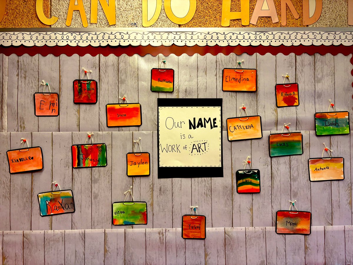 MsDaPontesClass's tweet photo. Celebrating our names and learning about our identities 🥰 @LC1_TDSB @TDSB_Arts https://t.co/i2VjgSj5dk