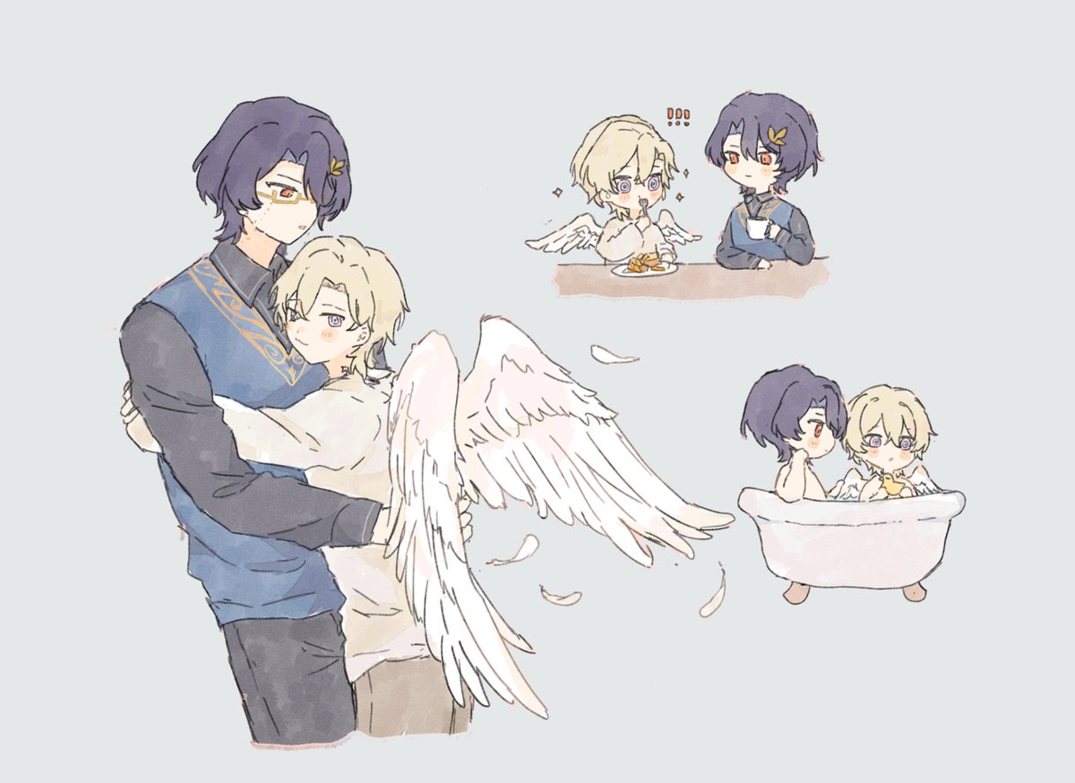 シオと👼チュのレイチュリ
⚠️チュにわけもなく羽が生えています