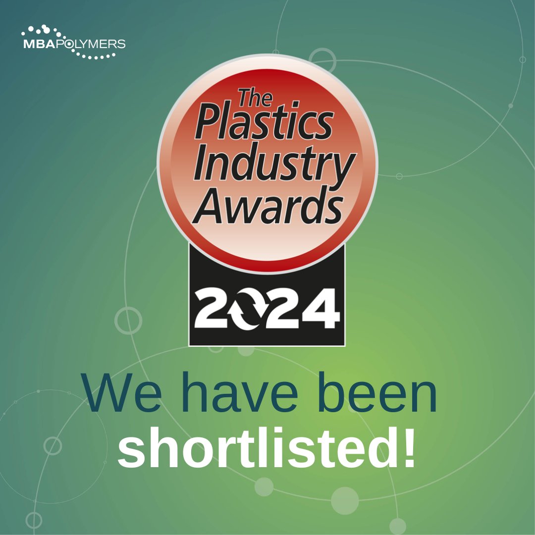 We are thrilled to announce that MBA Polymers UK has been shortlisted for Recycler of the Year at the <a href="/plasticsawards/">Plastics Industry Awards</a> 2024!  

Stay tuned to find out if we win. 

#PIAwards2024 #PlasticRecycling #CircularEconomy #RecyclerOfTheYear