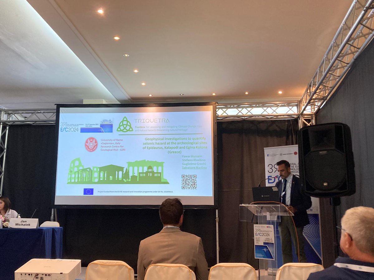 🌍 Exciting Update from ESC2024! 🌍

👨‍💻We are pleased to announce that Prof. Salvatore Martino from Sapienza University of Roma, a key partner of the TRIQUETRA Project, presented significant research at the ESC2024 Conference in Corfu.

#ESC2024 #TRIQUETRAProject #SeismicHazards
