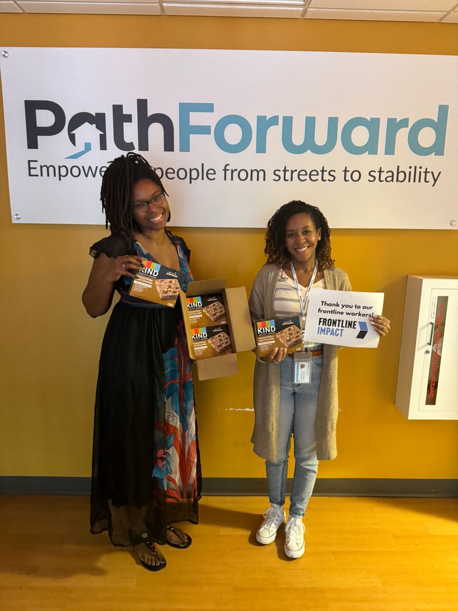 path4va's tweet photo. A huge thank you to @FrontlineImProj and @KINDSnacks for donating 2,000 KIND bars! ๐ซ๐ Nutritious food is vital to the well-being of those we serve, and this act of kindness helps meet an immediate need in our community. #FrontlineImpact #WeAreTheFrontline #EndHomelessness https://t.co/T34iI69TyD