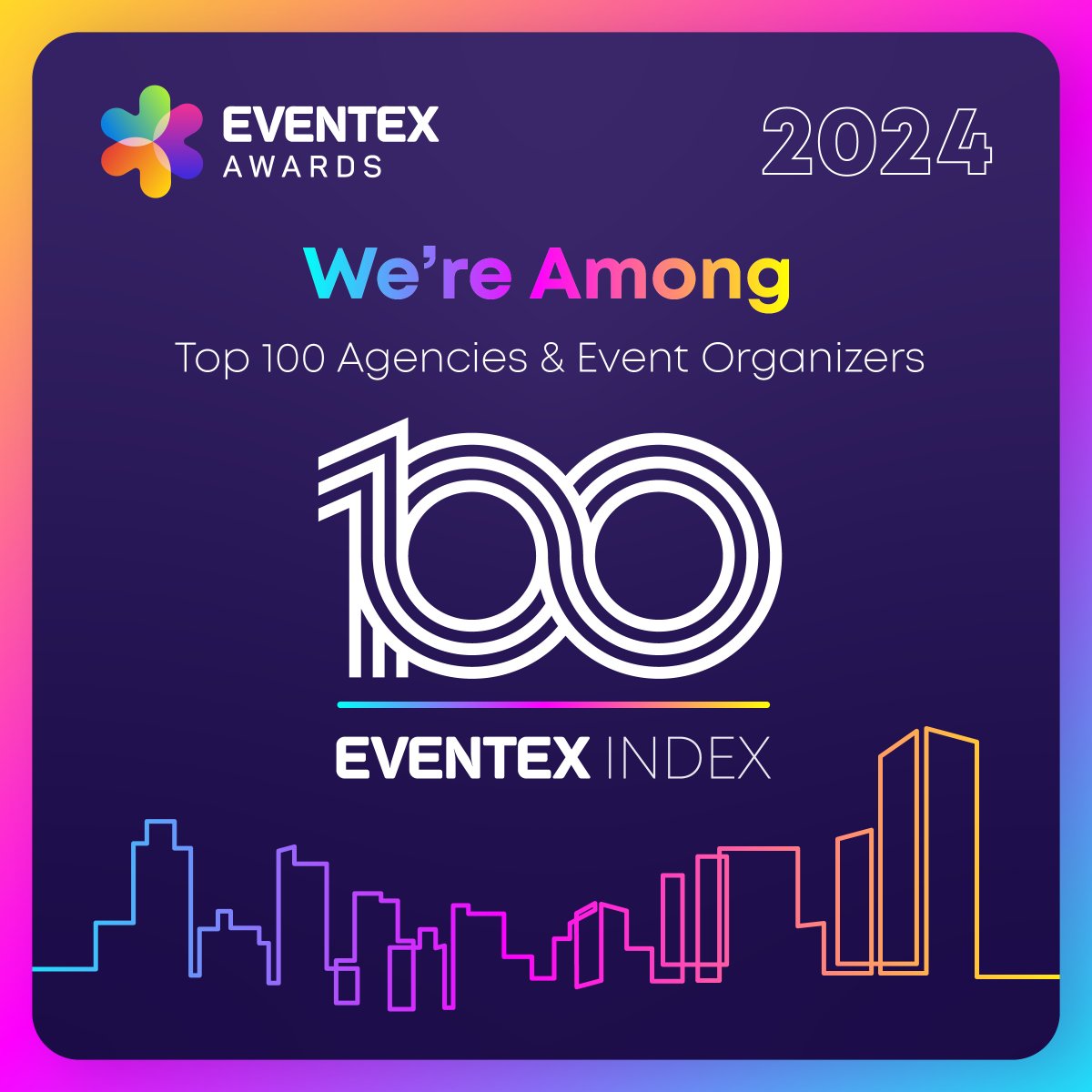 ADI_LED's tweet photo. We're proud to announce that we’ve been listed in the @eventexco Index Top 100 Agencies & Event Organizers for 2024!💯
#Eventex #liveevents #awards #eventindustry #eventagencies #internationalawards #experiential #creativeagency #eventorganiser https://t.co/64fQL3fdci